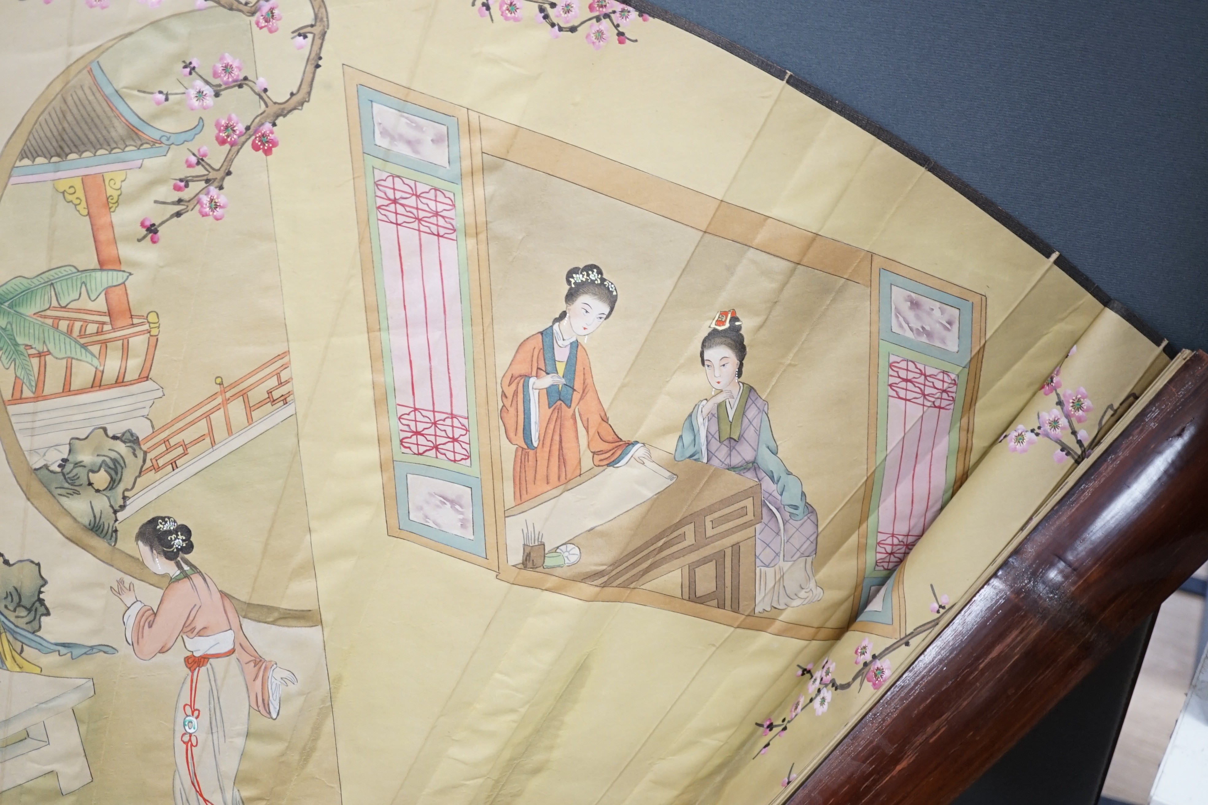 A large unusual Japanese fan